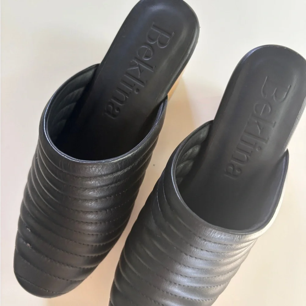Belkina Ribbed Clog in Black - Picture 2 of 6